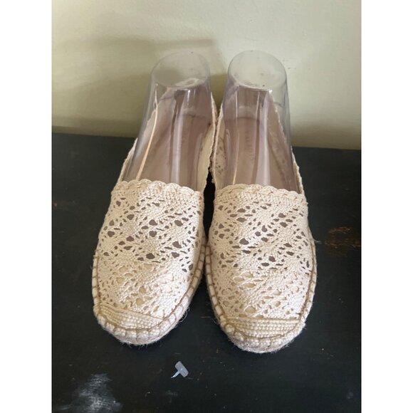 Talbots Womens Crochet Lace Espadrilles Size 8 Boho - Picture 2 of 8